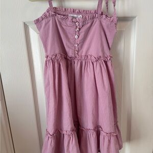 Jamie Kay Sleeveless Ruffled Tiered Sundress in Purple and Pink